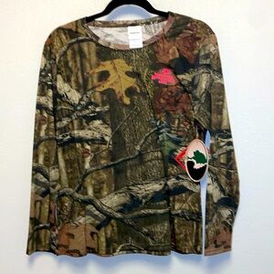 Mossy Oak NWT Break Up Camouflage Woody Long Sleeve Outdoor Top 3267